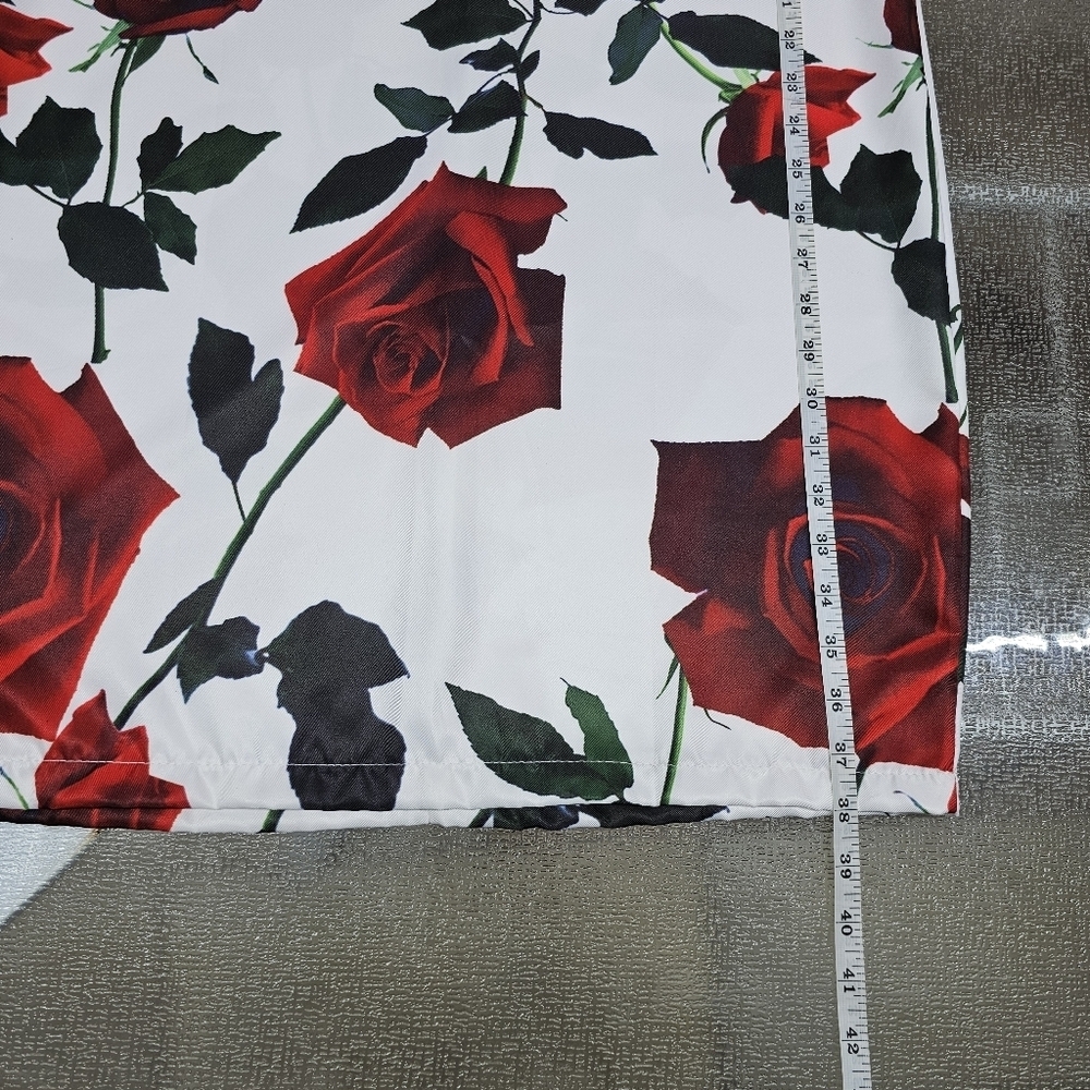 Rose Print Sleeveless Dress L Floral, Romantic, Elegant, Summer Chic - Picture 9 of 9